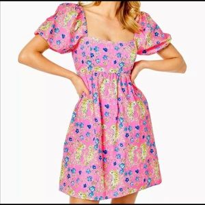 Lilly Pulitzer Kay Babydoll Dress in Pink, 00.